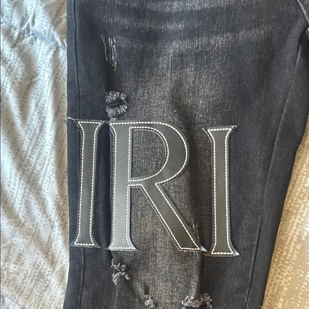 Amira Black Distressed Jeans - Picture 4 of 9